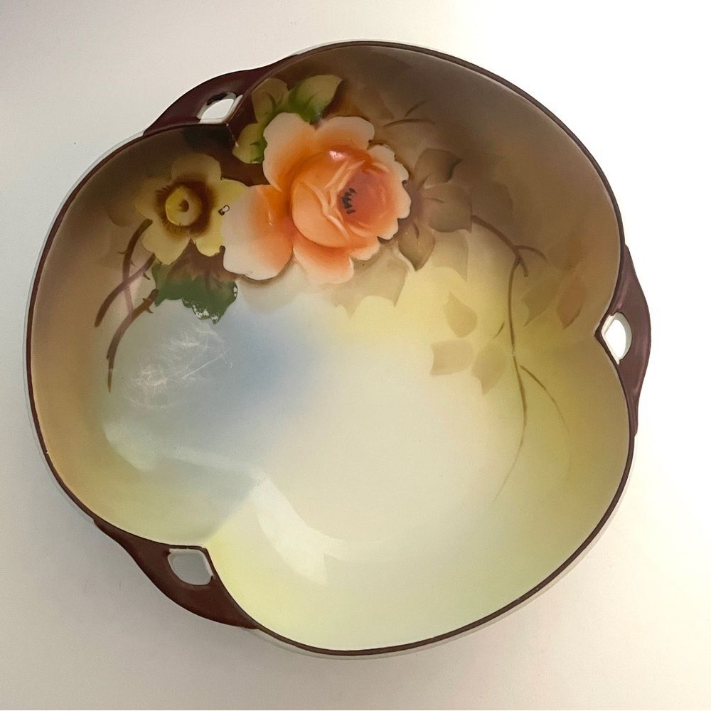Vintage Noritake Hand-Painted Candy Bowl – Floral – Made in Japan